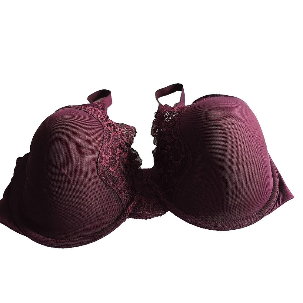 Bali Burgundy Full Coverage Convertible Adjustable Straps Underwire Bra Size 40D